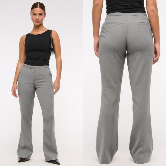 Abercrombie & Fitch Curve Love Low Rise Tailored Boot Trouser Pant Gray 27 Long - Picture 14 of 15